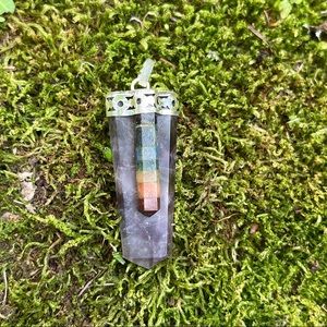 Amethyst crystal pendant